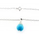 Sterling Silver Necklace with Turquoise Pendant