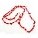 Southwestern Pink and Red Coral Necklace with Sterling Silver