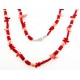 Southwestern Pink and Red Coral Necklace with Sterling Silver