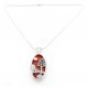 Southwestern Sterling Silver Carnelian Pendant with Snake Chain