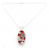 Southwestern Sterling Silver Carnelian Pendant with Snake Chain