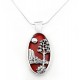 Southwestern Sterling Silver Carnelian Pendant with Snake Chain