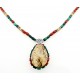 Southwestern Gemstone and Sterling Silver Necklace with Jasper Pendant