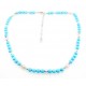 Southwestern Sterling Silver Turquoise and Pearl Necklace