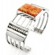 Southwestern Sterling Silver Cuff Bracelet With Coral