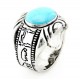 Southwestern Sterling Silver Ring with Turquoise
