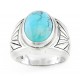 Southwestern Sterling Silver Ring with Turquoise 
