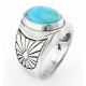 Southwestern Sterling Silver Ring with Turquoise 