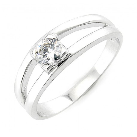 Sterling Silver Ring with Cubic Zirconia