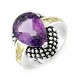 Sterling Silver Ring with Amethyst and Citrin