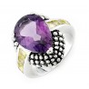 Sterling Silver Ring with Amethyst and Citrin