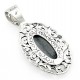 Southwestern Sterling Silver Gemstone Inlay Pendant CP Signature