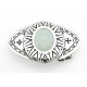 Southwestern Sterling Silver Milky Aquamarine Belt Buckle