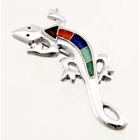 Southwestern Sterling Silver Lizard Pin