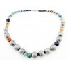 Southwestern Sterling Silver Necklace with Gemstones