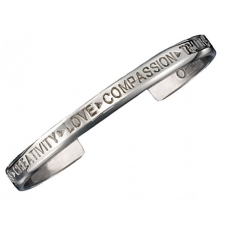 Sergio Lub German Silver Cuff Bracelet – Compassion Silver