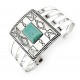 Victoria Adams Sterling Silver Cuff Bracelet with Turquoise 