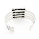 Sterling Silver Channel Inlay Cuff Bracelet CP Signature
