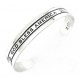 Sterling Silver Cuff Bracelet Engraved with God Bless America 