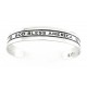 Sterling Silver Cuff Bracelet Engraved with God Bless America 