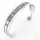 Sterling Silver Cuff Bracelet Engraved with God Bless America 