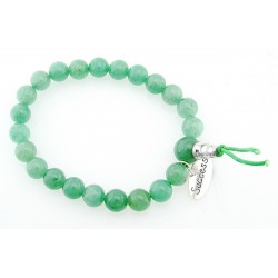 Aventurine Stretch Bracelet with Sterling Silver Success Charm