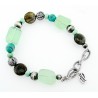 Sterling Silver and Gemstone Toggle Bracelet CP Signature