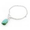 Sterling Silver Toggle Bracelet with Turquoise