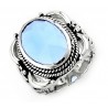 Sterling Silver Ring with Blue Topaz