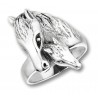 Sterling Silver Horse with Foal Ring