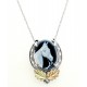 Black Hills Gold on Silver Cameo Horse Pendant