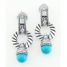 Carolyn Pollack Sterling Silver Earrings with Turquoise