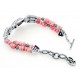 Carolyn Pollack Sterling Silver Bracelet with Rhodonite CP Signature