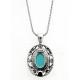 Sterling Silver Lace Pendant with Turquoise Carolyn Pollack