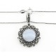 Sterling Silver Blue Lace Agate Pendant w Necklace Carolyn Pollack