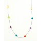 Liquid silver & Gemstone Necklace