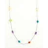 Liquid silver & Gemstone Necklace