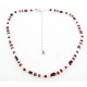 Sterling Silver Pearl & Garnet Bead Necklace