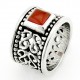 Bali Sterling Silver Ring with Carnelian