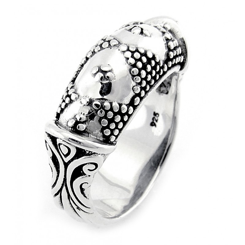 Bali Sterling Silver Ring Unique Design - jewelry.farm