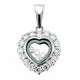 Sterling Silver Heart Pendant With CZ