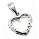 Sterling Silver Heart Pendant with CZ