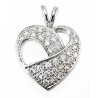 Sterling Silver Heart Pendant with CZ