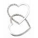Sterling Silver Double Heart Pendant with CZ