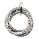 Sterling Silver Circle Pendant with CZ