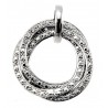 Sterling Silver Circle Pendant with CZ