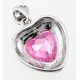 Sterling Silver Heart Pendant With CZ