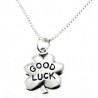 Sterling Silver Good Luck Clover Pendant With Chain