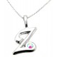 Sterling Silver Initial Pendant W Chain Z