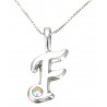 Sterling Silver Initial Pendant W Chain F